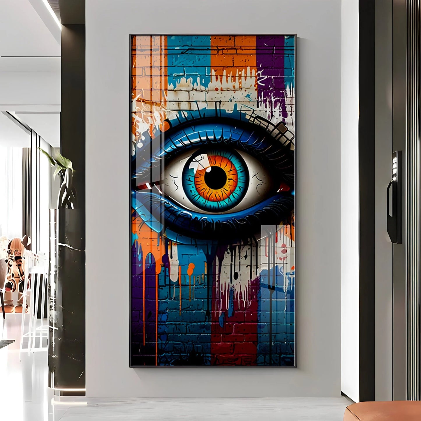 Abstract Painting Eye Premium Acrylic Vertical Wall Art