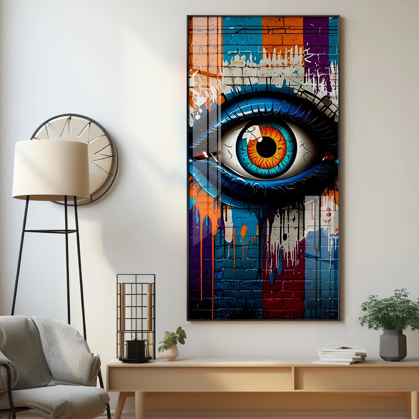 Abstract Painting Eye Premium Acrylic Vertical Wall Art