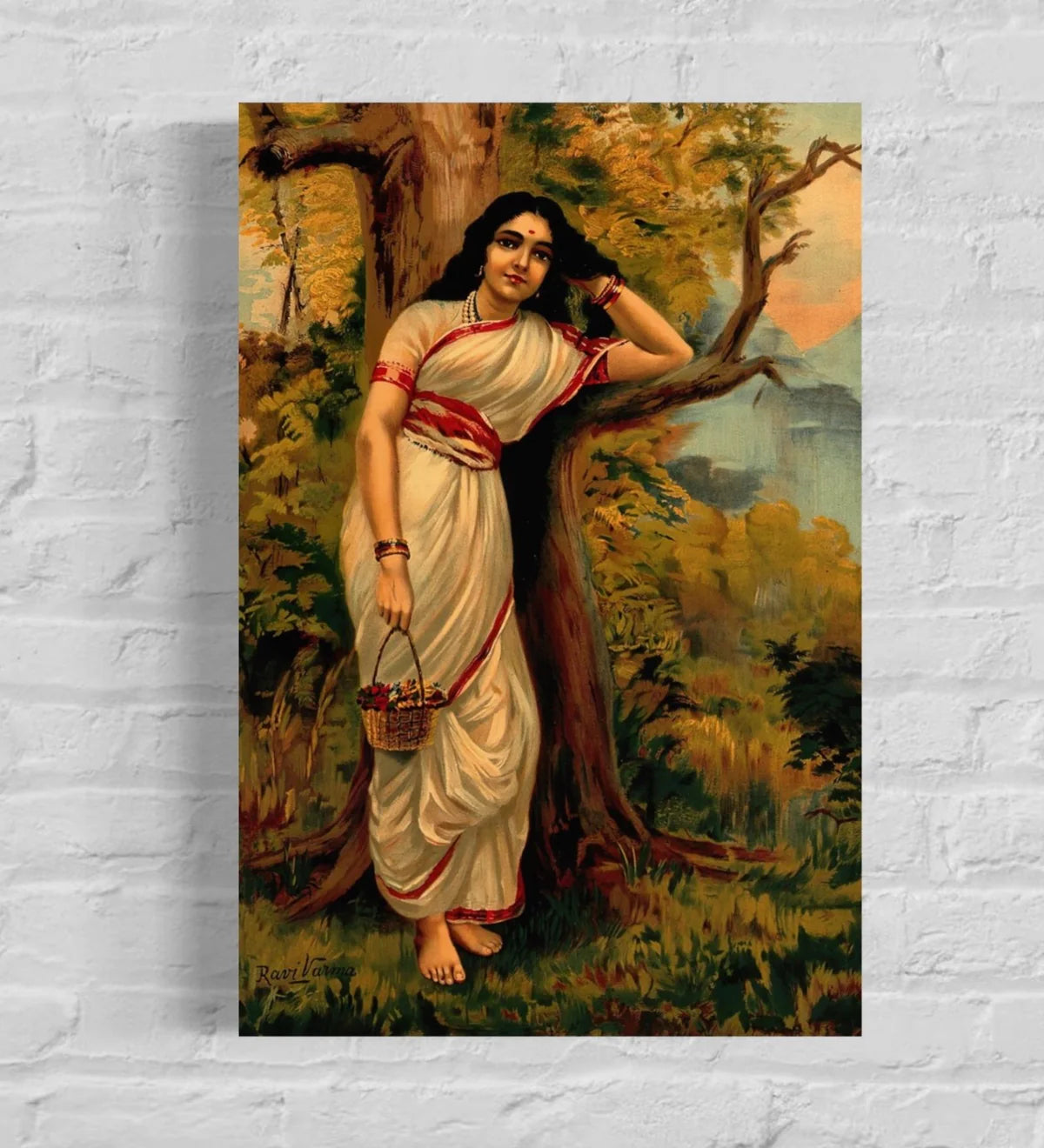 Ahalya By Raja Ravi Varma Famous Canvas Painting