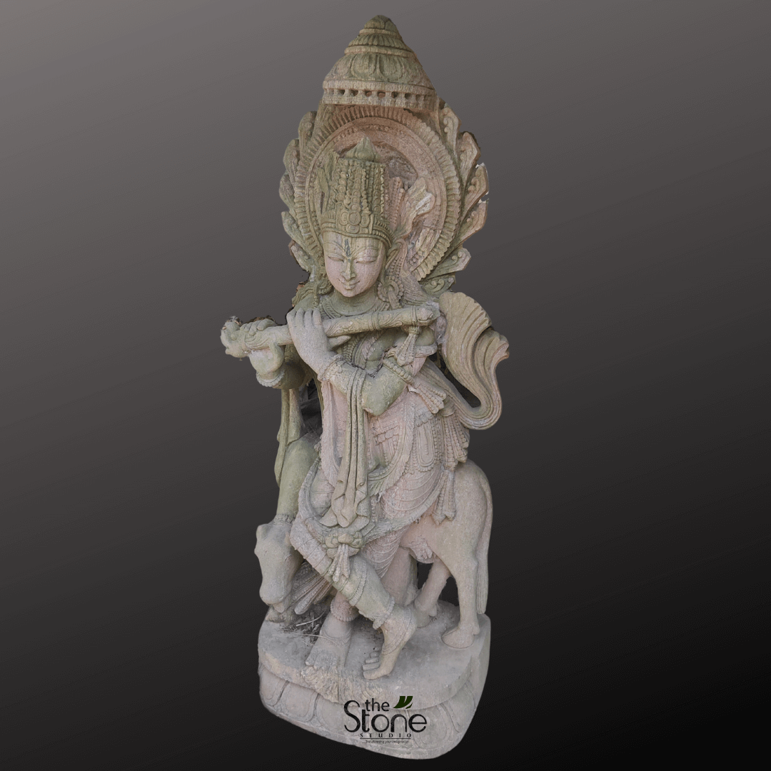 Antique Krishna Statue 5ft