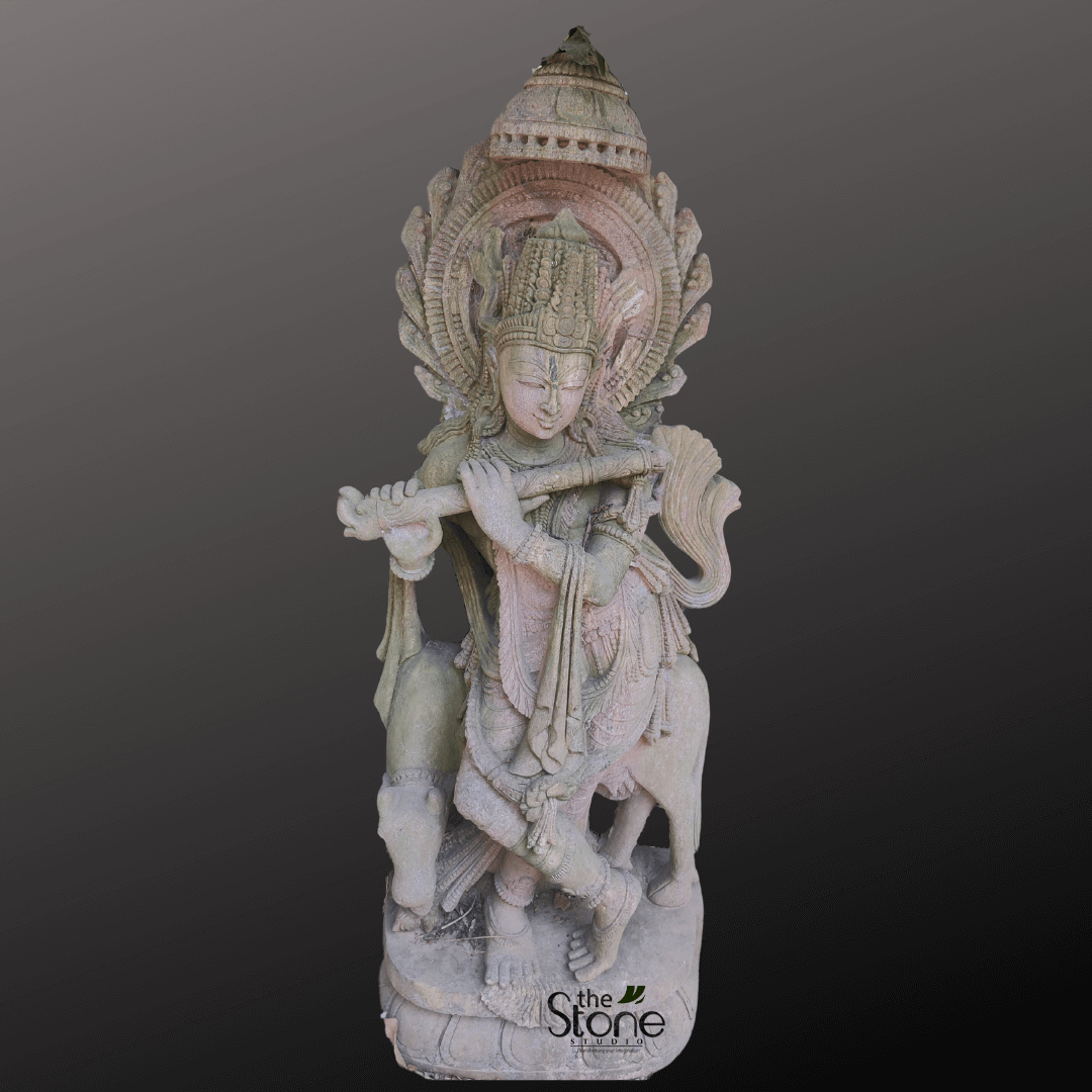 Antique Krishna Statue 5ft