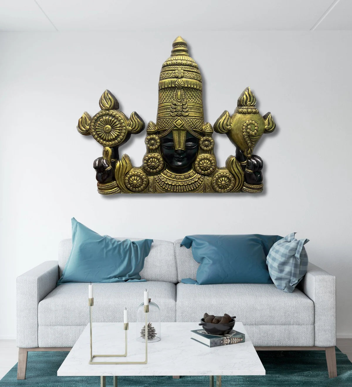 Large Size 4 Feet Balaji 3D Relief Mural Wall Hanging