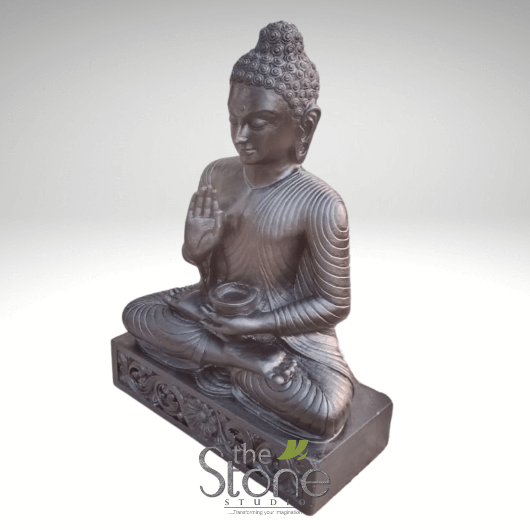 Buddha Statue Black Stone 2ft