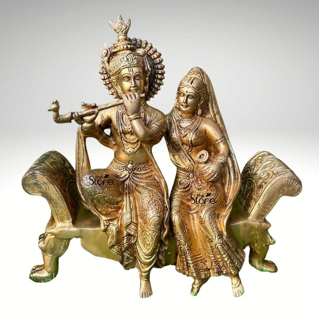 Brass Radha Krishna Murti 1ft