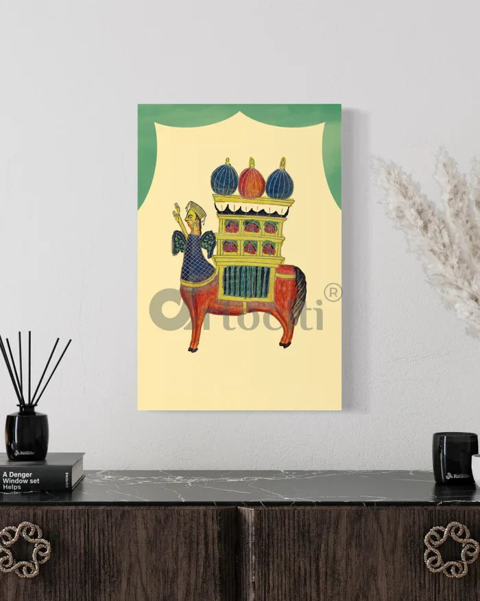 Buraq Muharram Float Kalighat Painting Canvas Giclee Print
