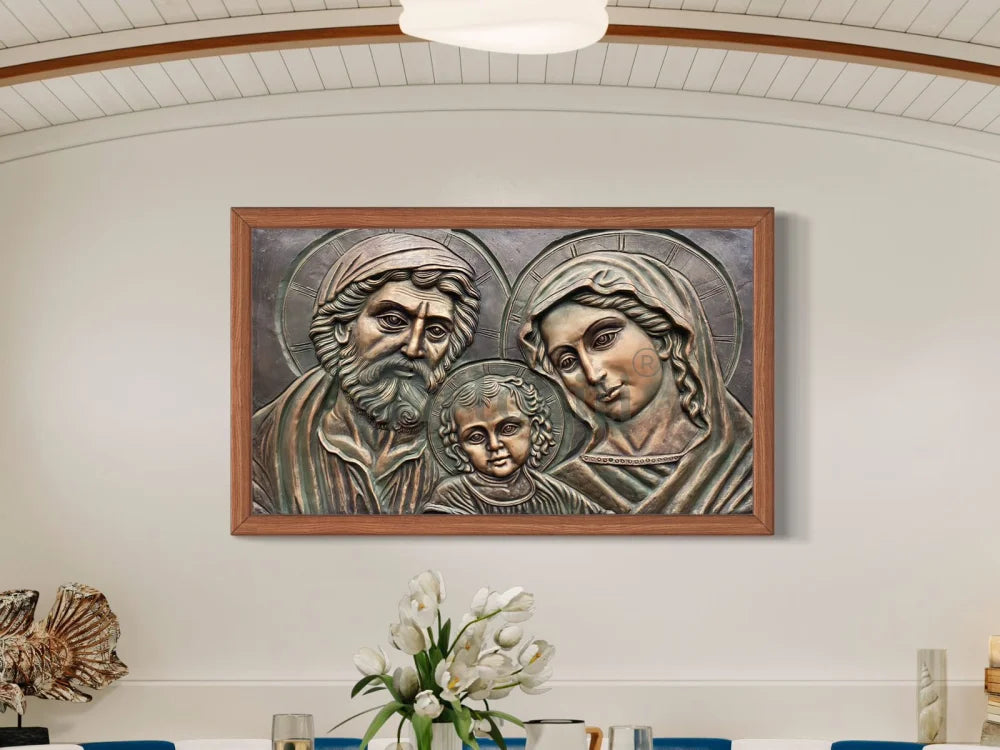 Holy Family 3D Relief Mural Wall Art