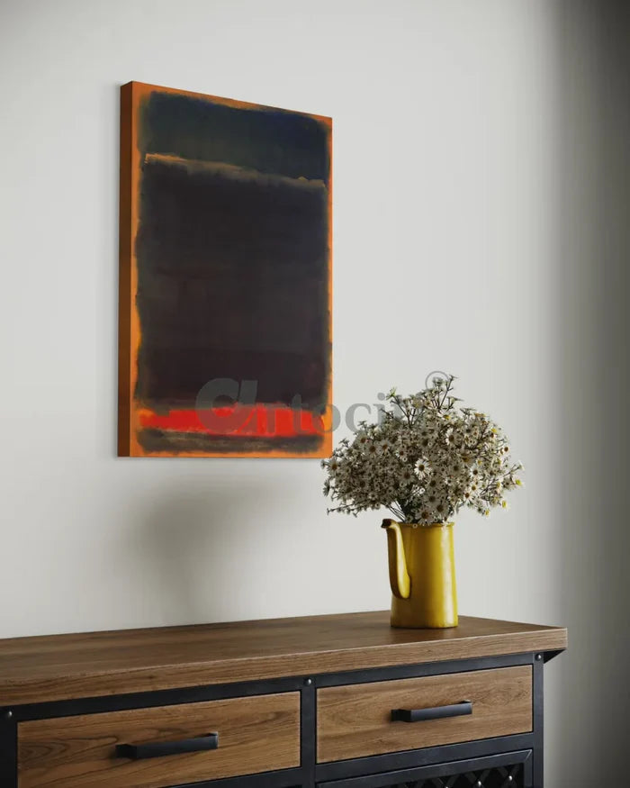 Dark Black and Red Abstract Art by Mark Rothko Canvas Giclee Print