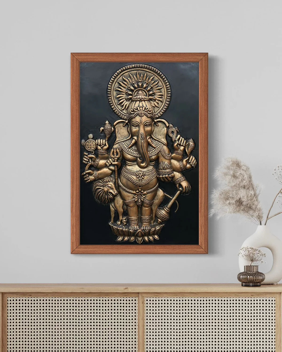 Drishti Ganesha 3D Relief Mural Wall Art