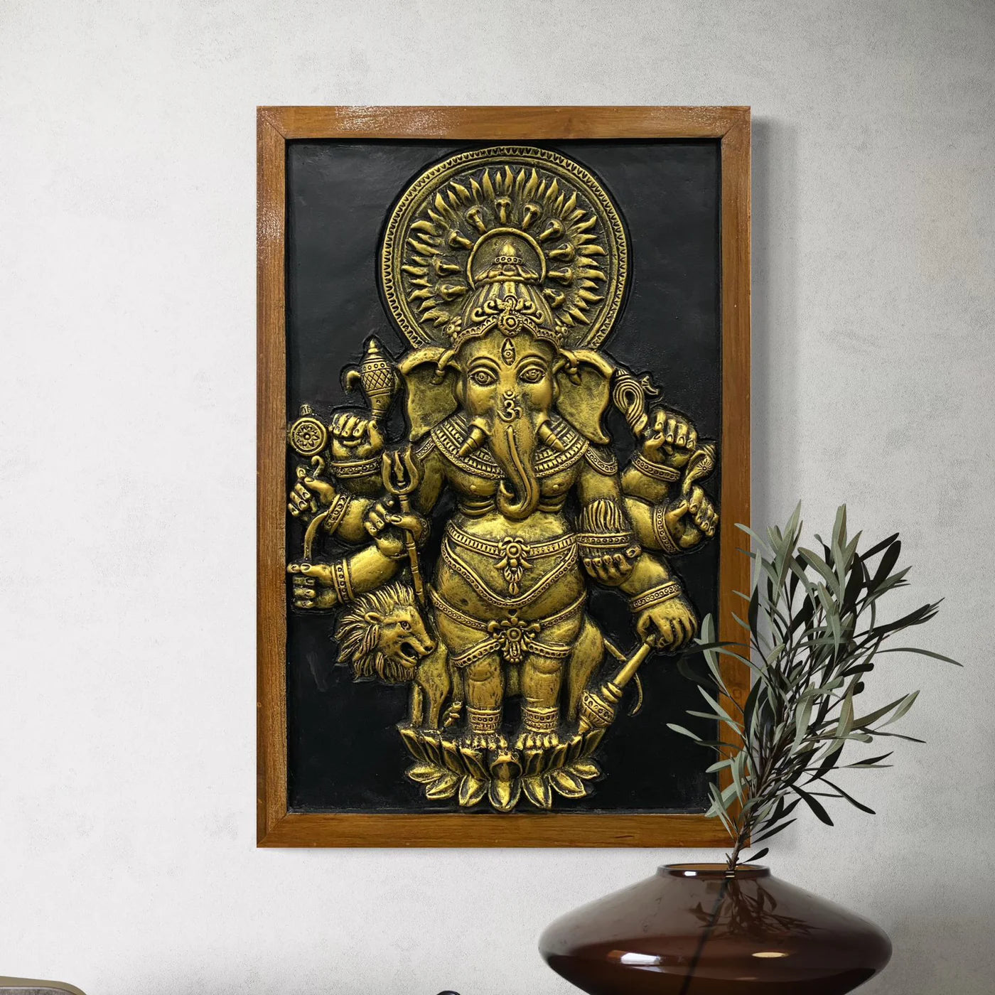 Drishti Ganesha 3D Relief Mural Wall Art