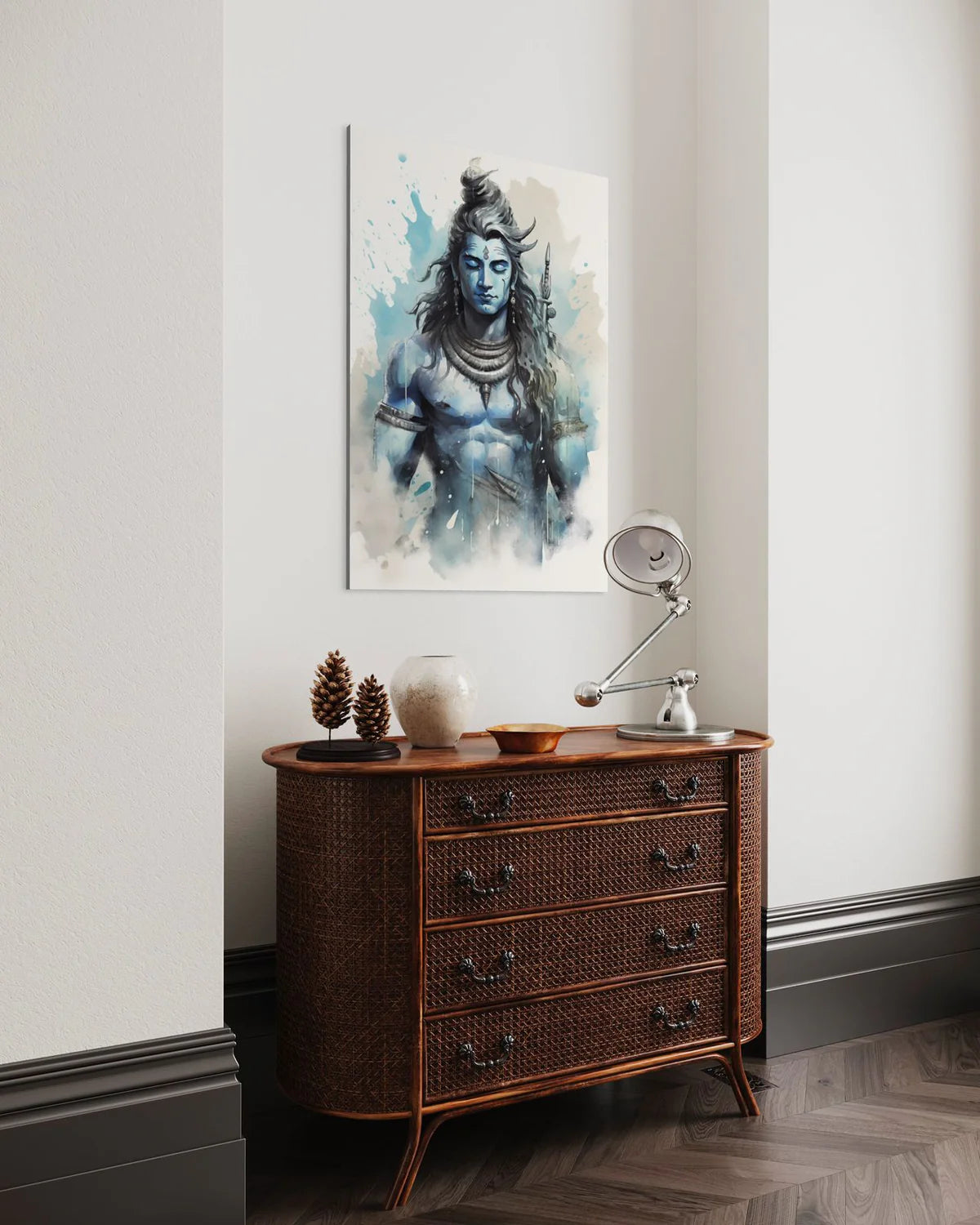 Divine Serenity Lord Shiva Abstract Famous Canvas Painting