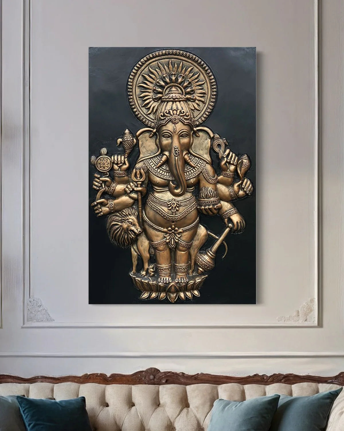 Drishti Ganesha 3D Relief Mural Wall Art