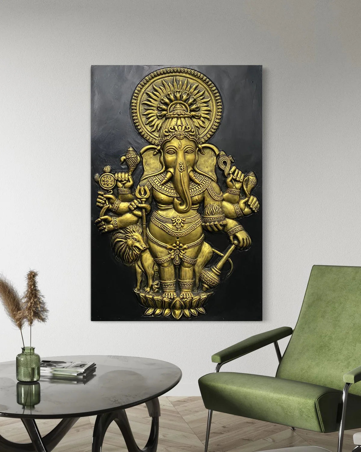 Drishti Ganesha 3D Relief Mural Wall Art