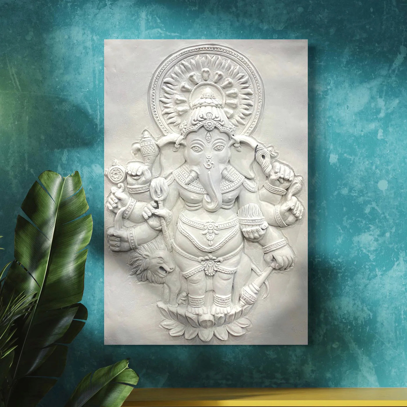 Drishti Ganesha 3D Relief Mural Wall Art
