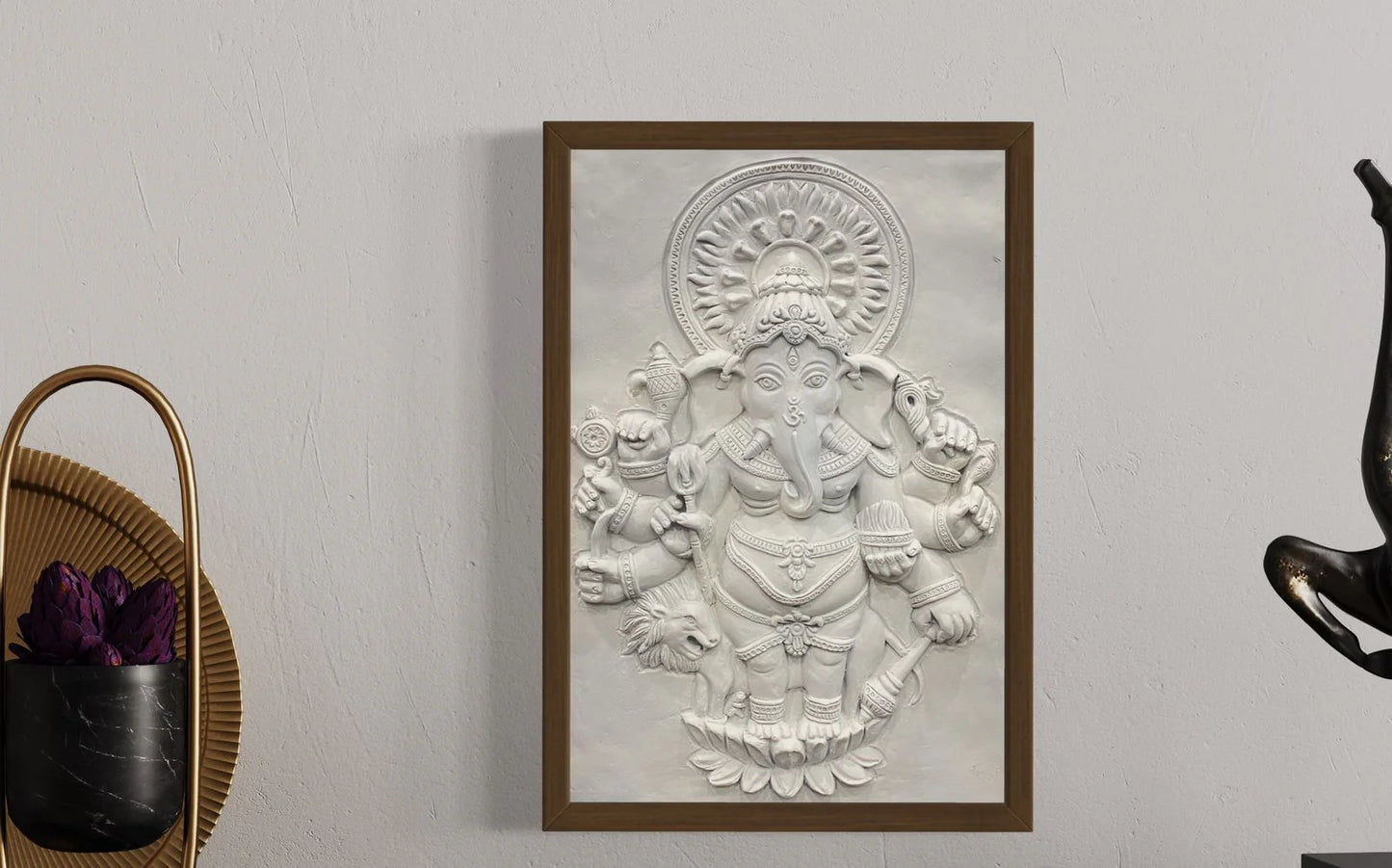 Drishti Ganesha 3D Relief Mural Wall Art