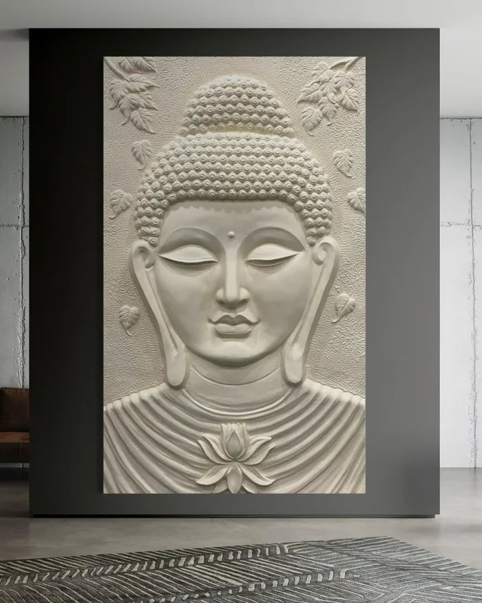 Large size Calm and Peaceful Buddha 3D Relief Mural