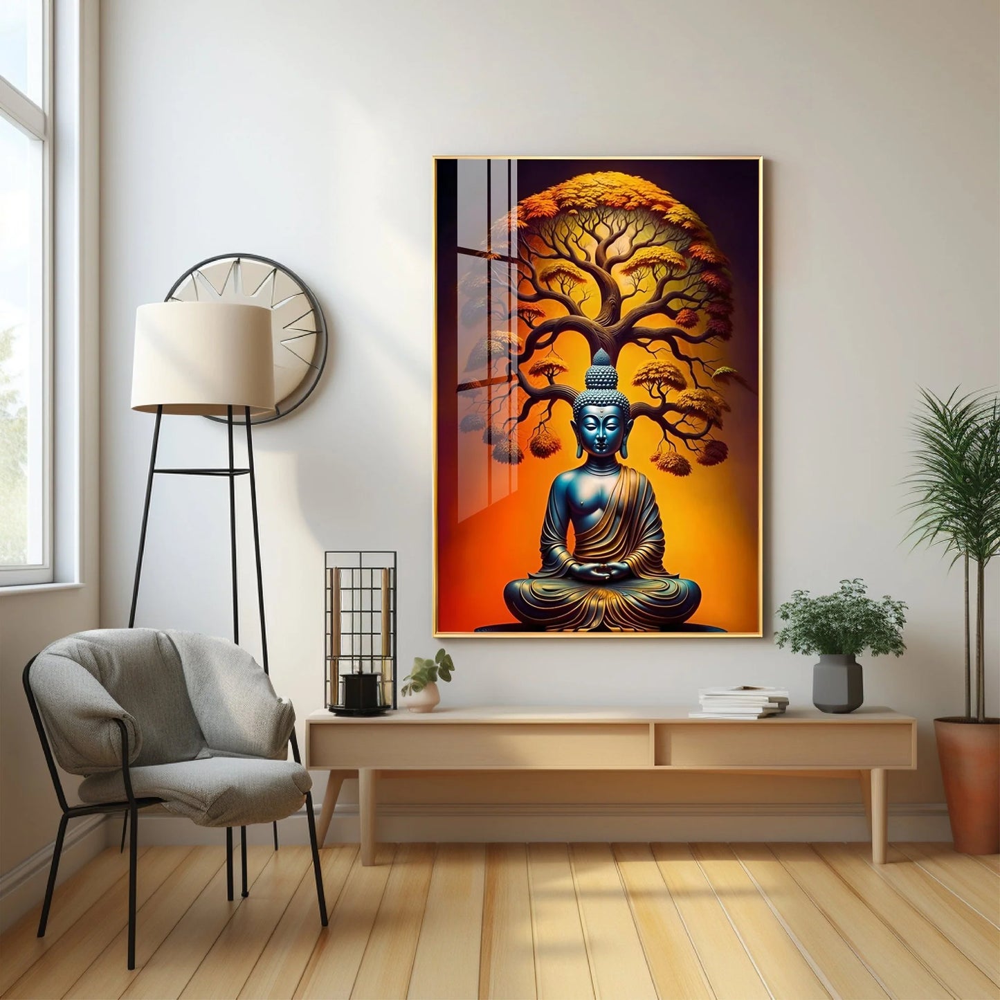 Enlighten Buddha Premium Acrylic Vertical Wall Art