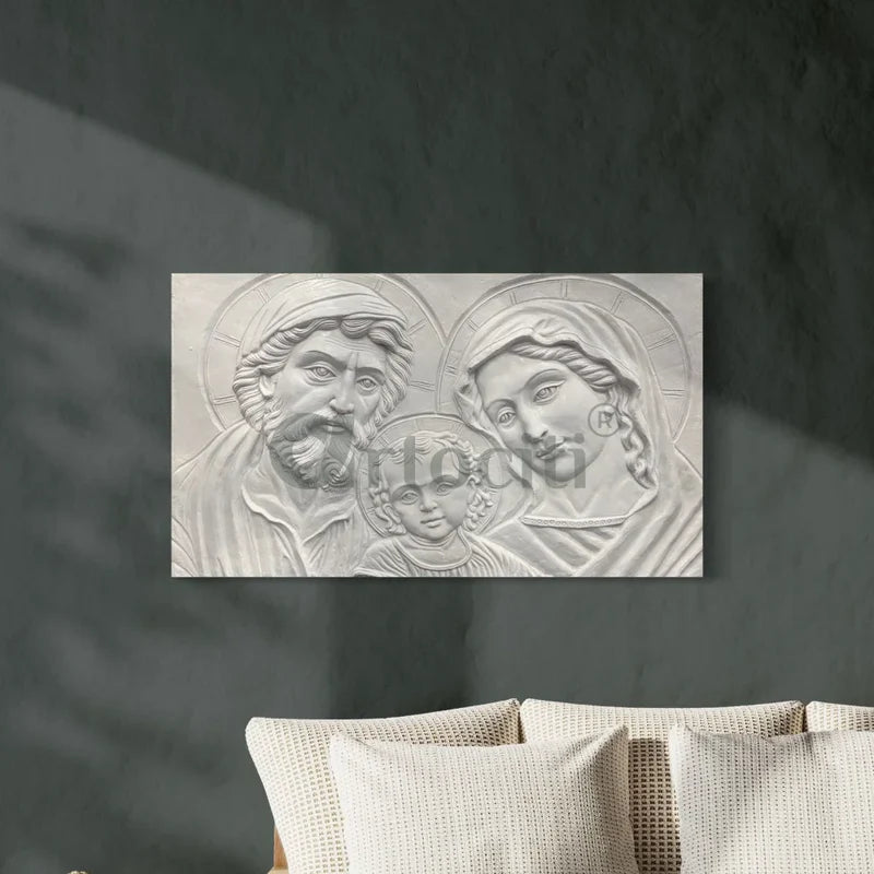 Holy Family 3D Relief Mural Wall Art