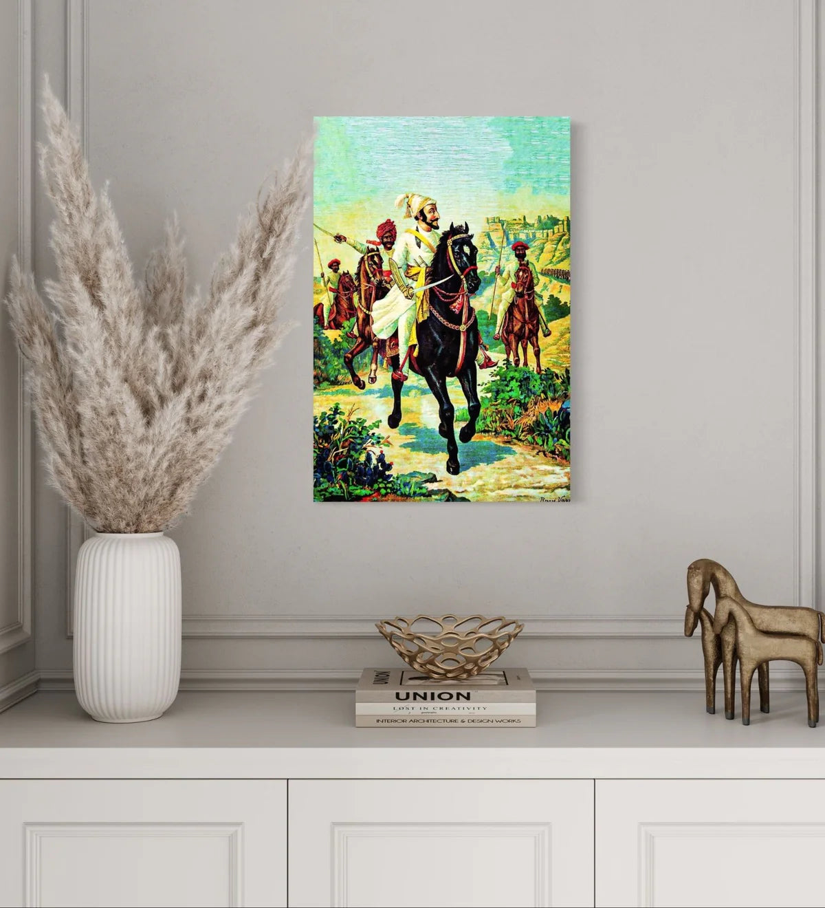 Chattrapati Shivaji Maharaj By Raja Ravi Varma Famous Canvas Painting
