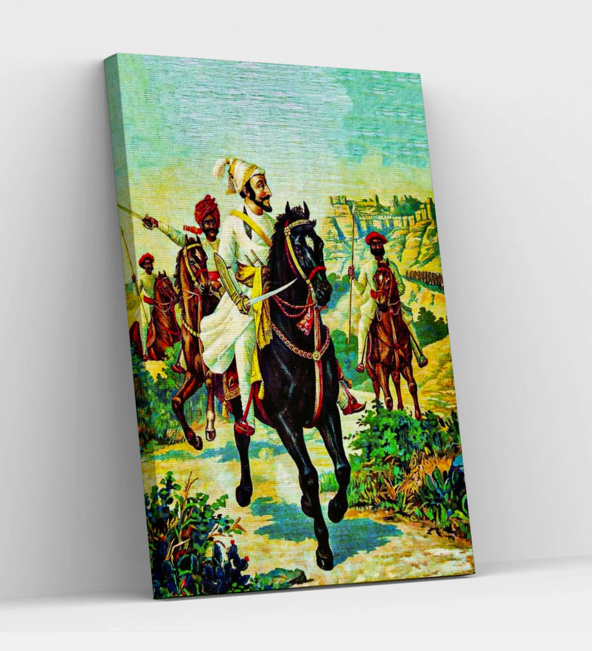 Chattrapati Shivaji Maharaj By Raja Ravi Varma Famous Canvas Painting