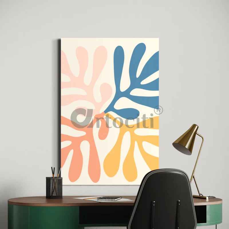 Floral Pattern Flower Canvas Giclee Prints (24x16 & 30x20 Inches)