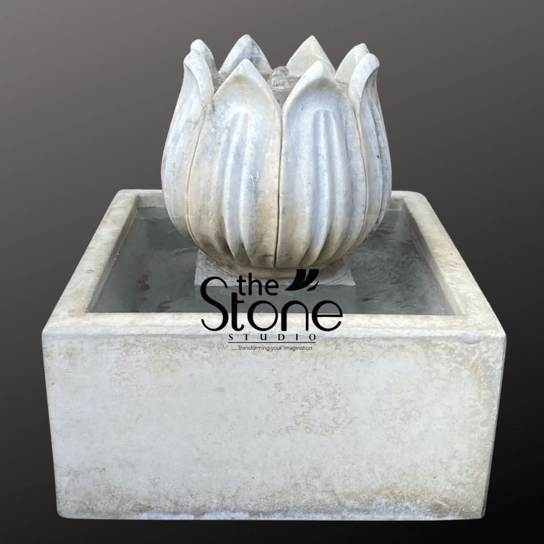 Tulip Marble Fountain with Base 3ft