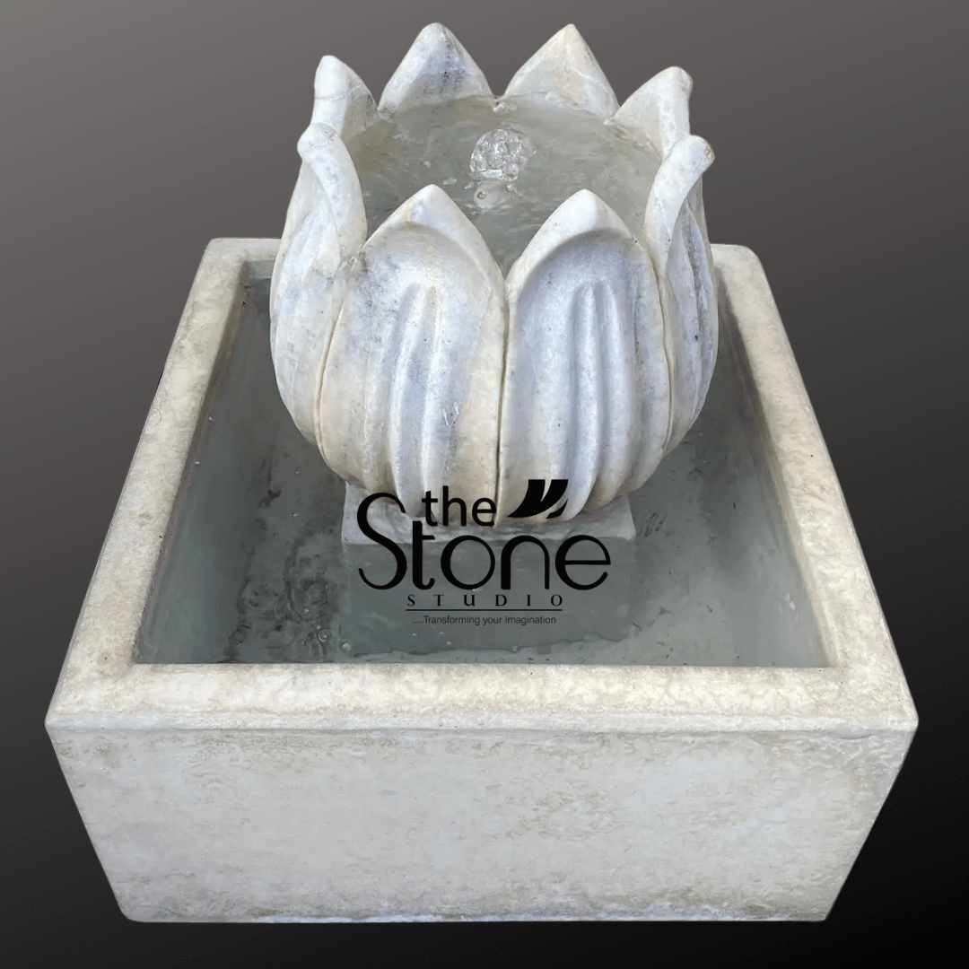 Tulip Marble Fountain with Base 3ft