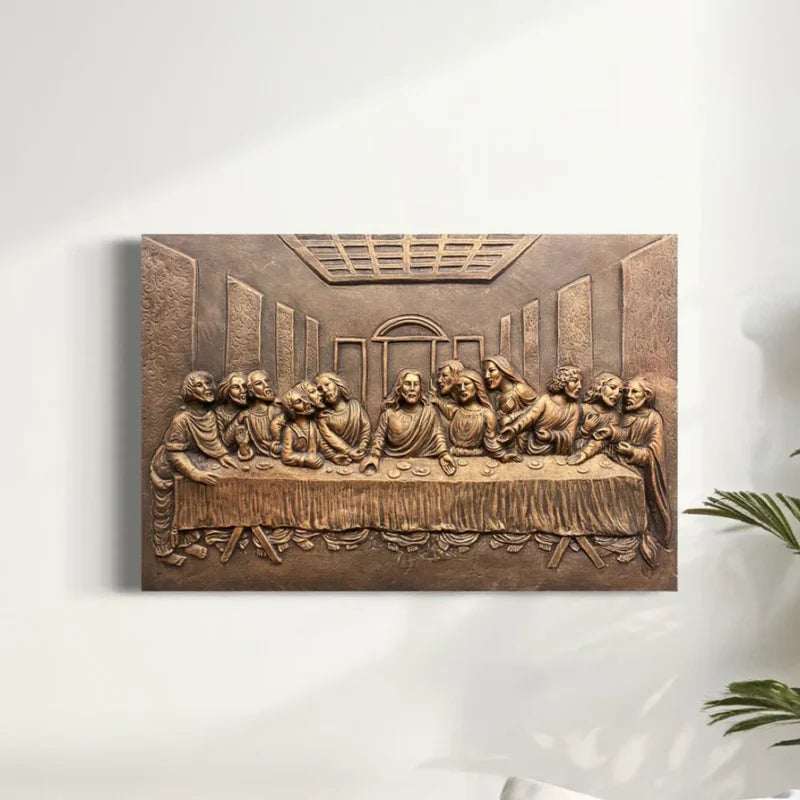 Last Supper 3D Relief Mural Wall Art Jesus Christ Painting