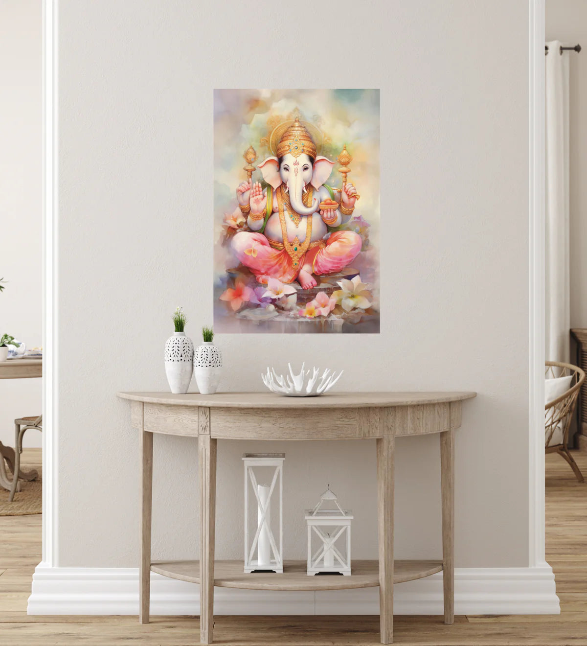 Divine Lord Ganesha Giclee Print Gallery Wrapped