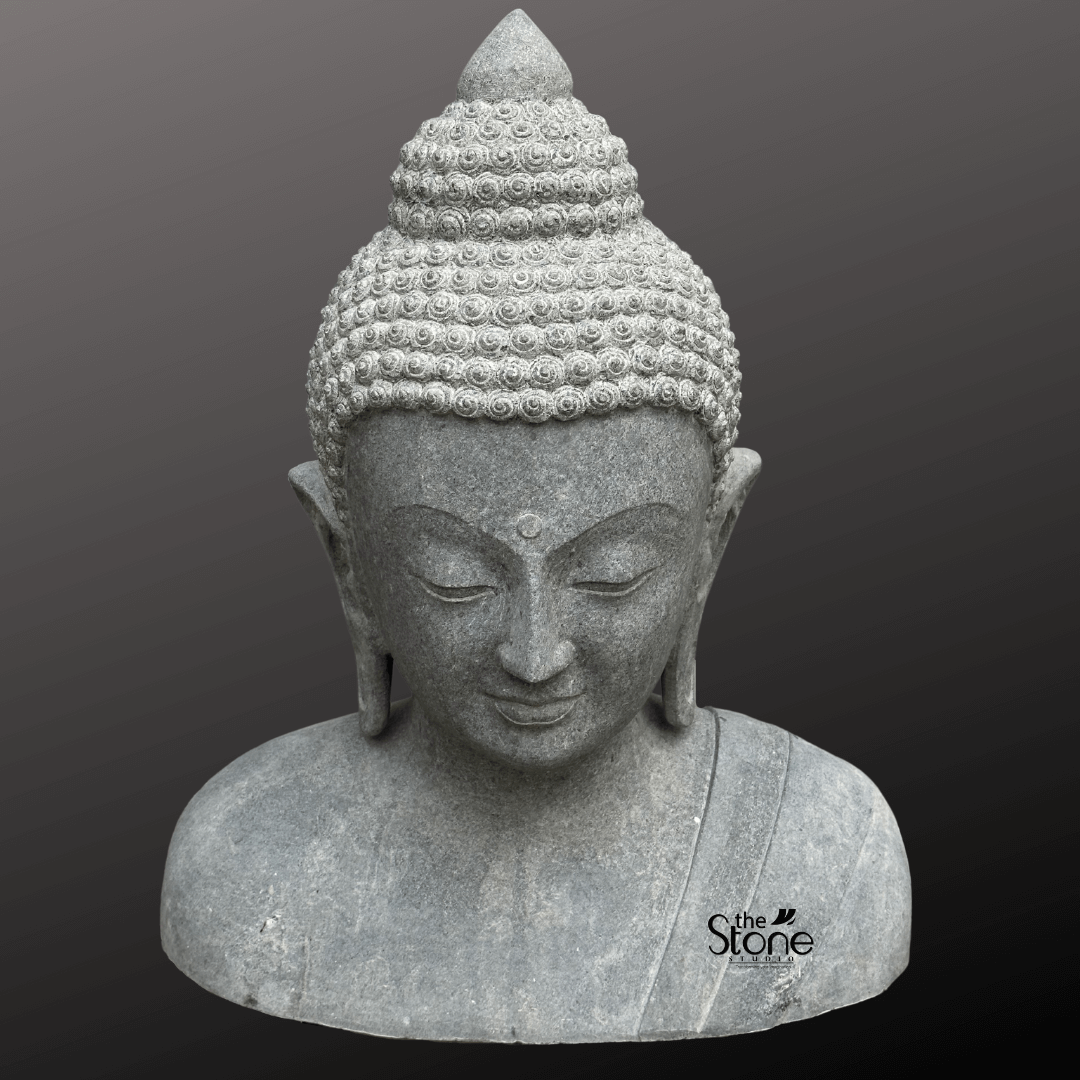 Granite Buddha Head 24″