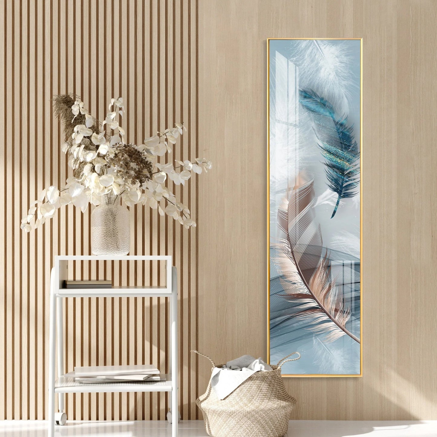 Heaven's Feather Premium Acrylic Vertical Wall Art