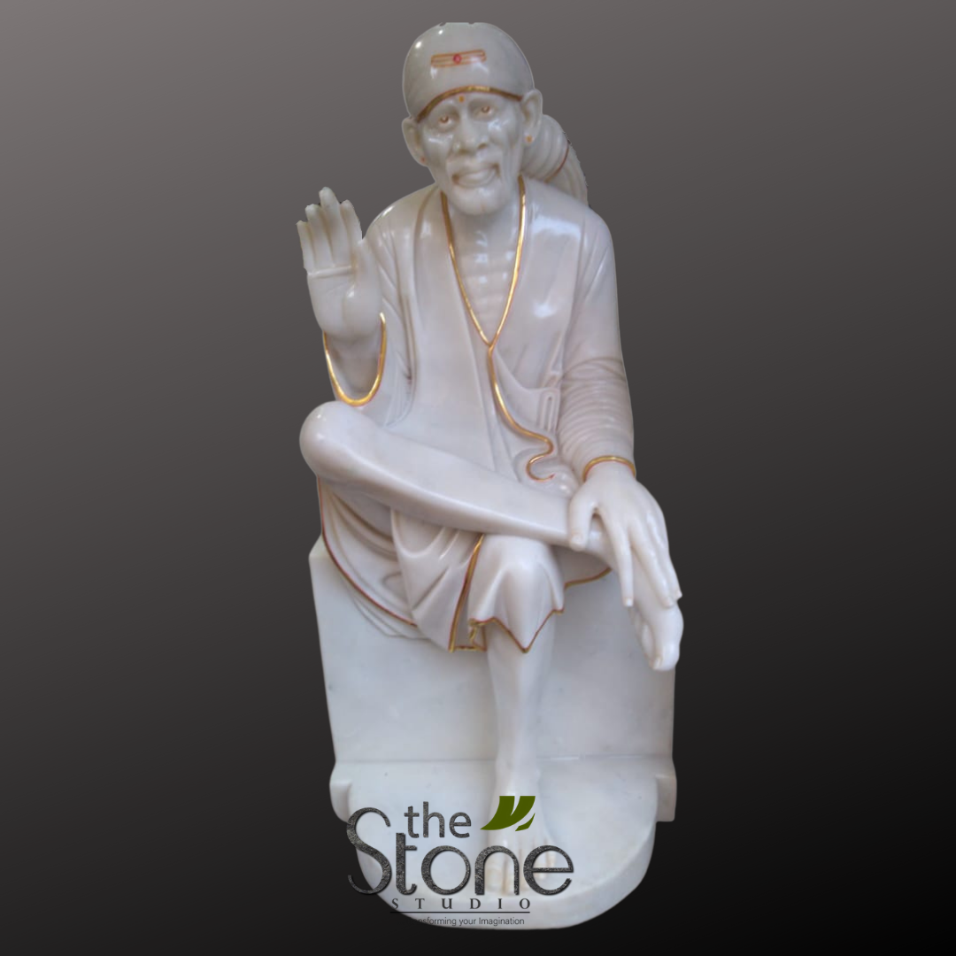 Sai Baba Marble Statue 2′