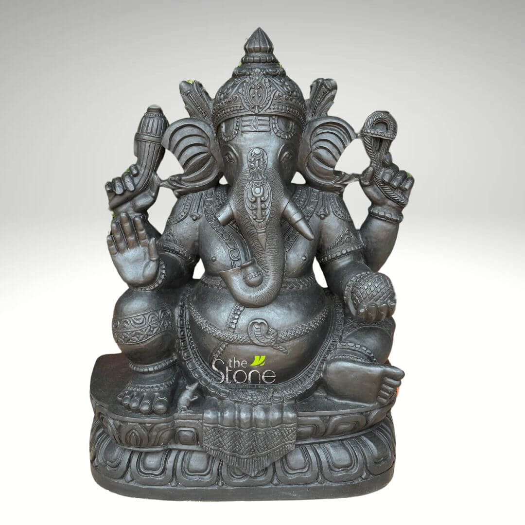2.5 feet Stone Ganesha Statue