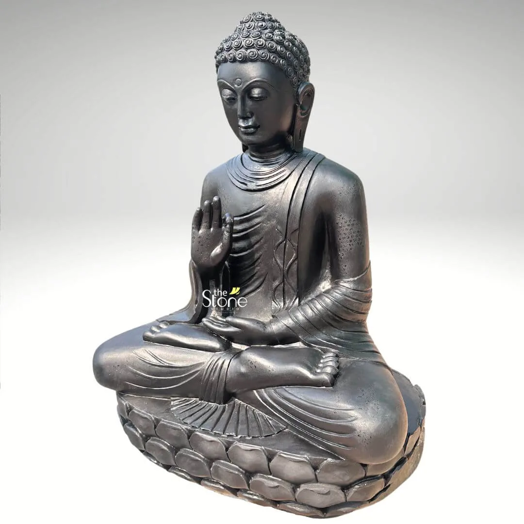4 Feet Black Buddha Statue