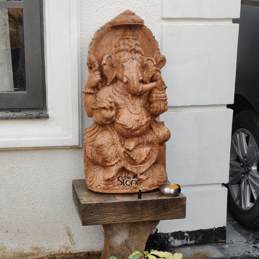 Ganapati Murti in Sand Stone 2.5′