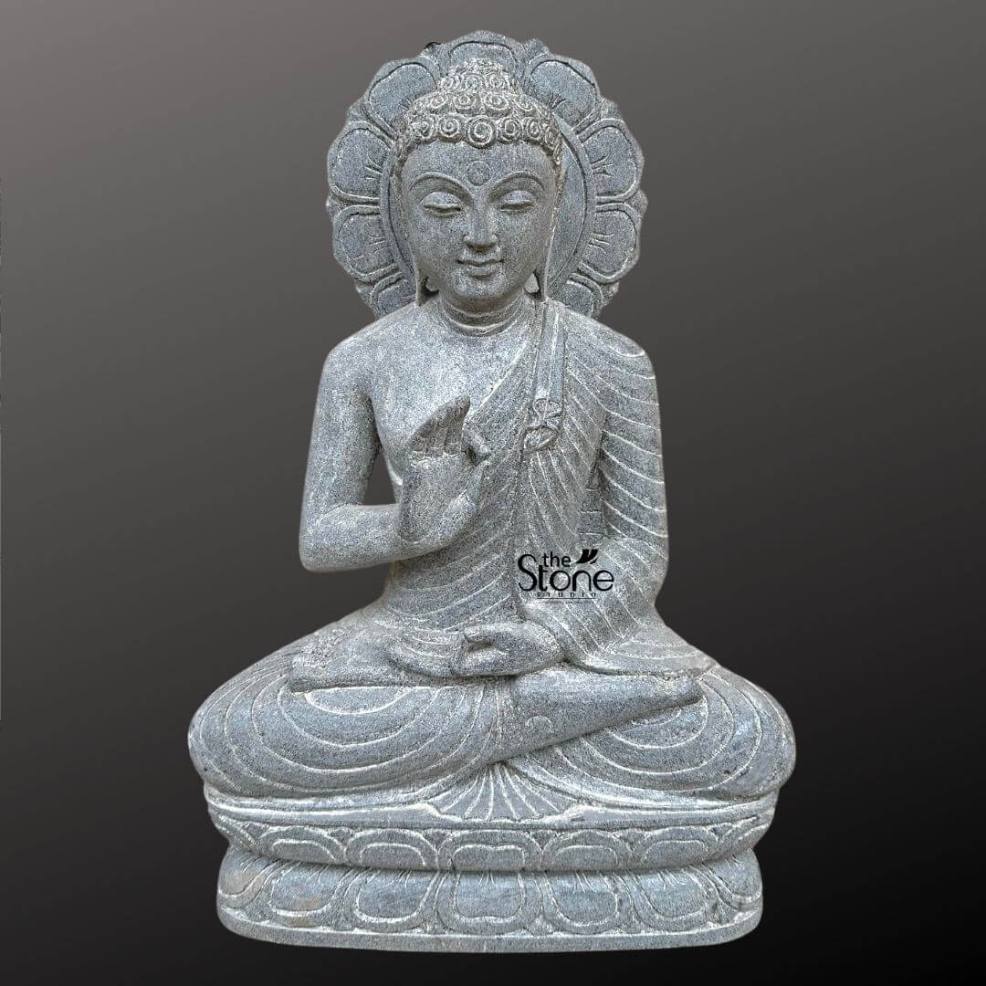 Small Stone Buddha Statue 18″