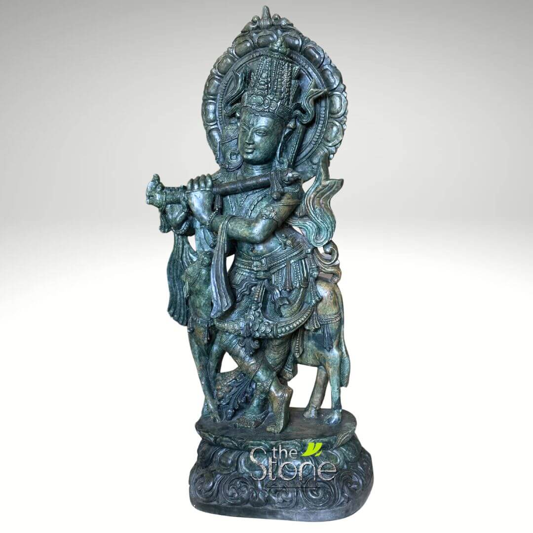 Stone Krishna Statue 3ft