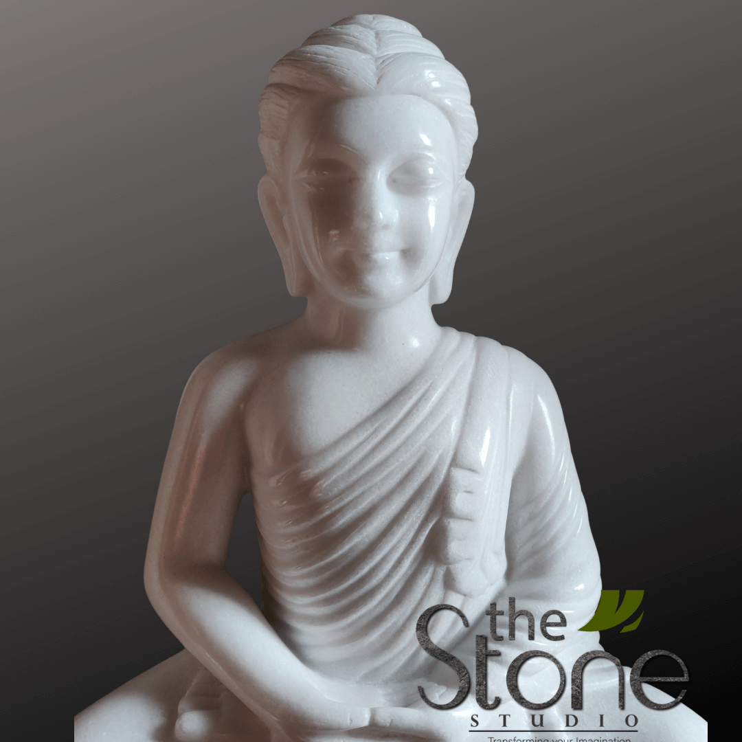 White Buddha Statue For Home 2ft