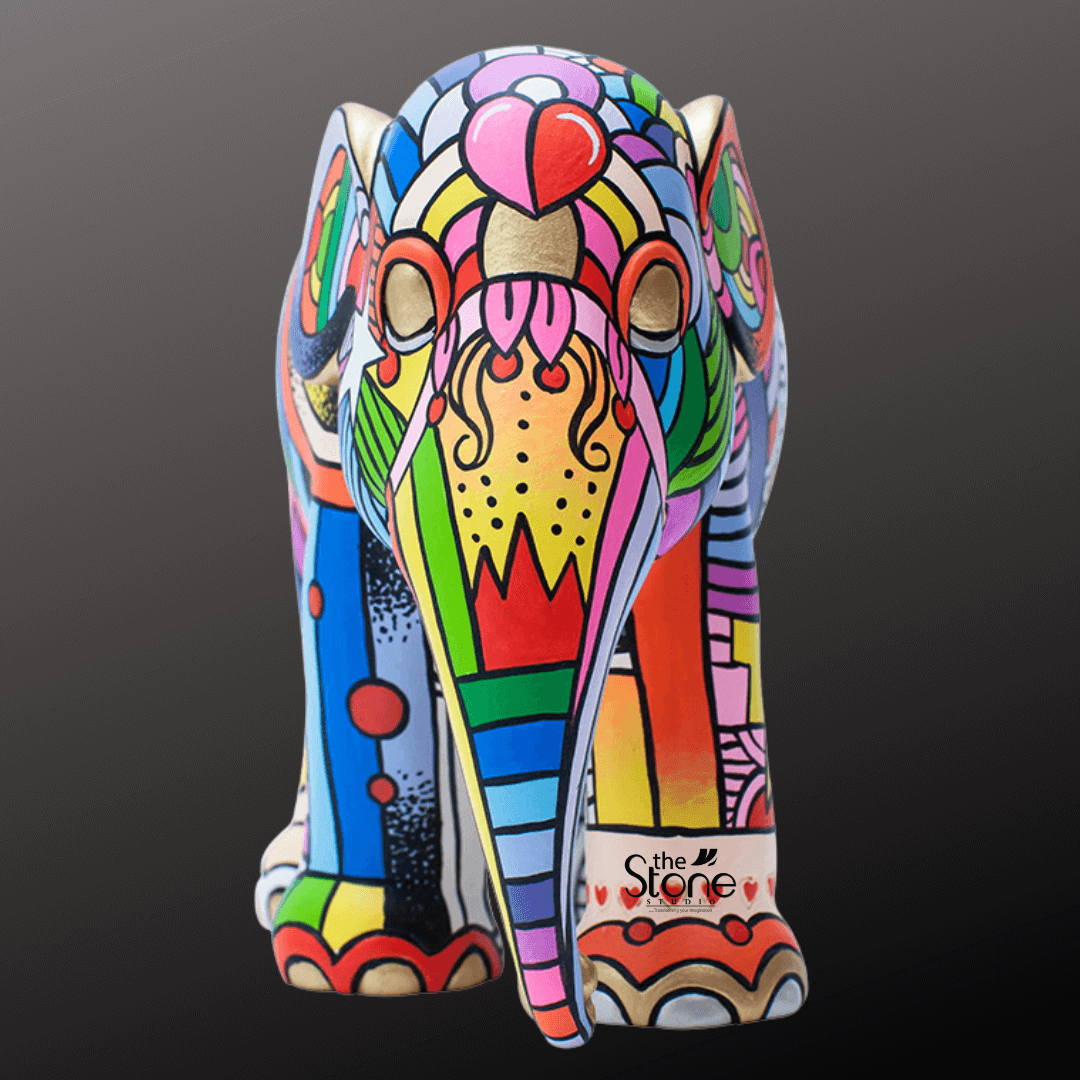 Pop Art Elephant Statue 2ft