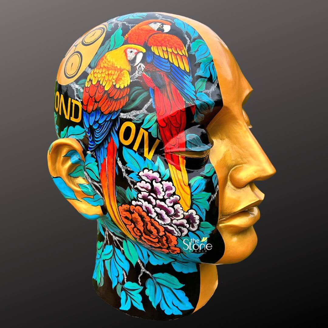 Head Pop Art Statue 4ft