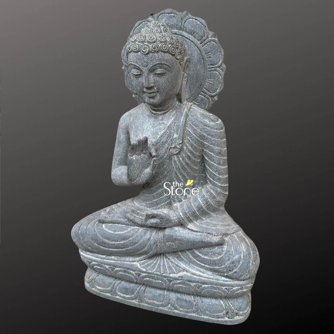 Small Stone Buddha Statue 18″