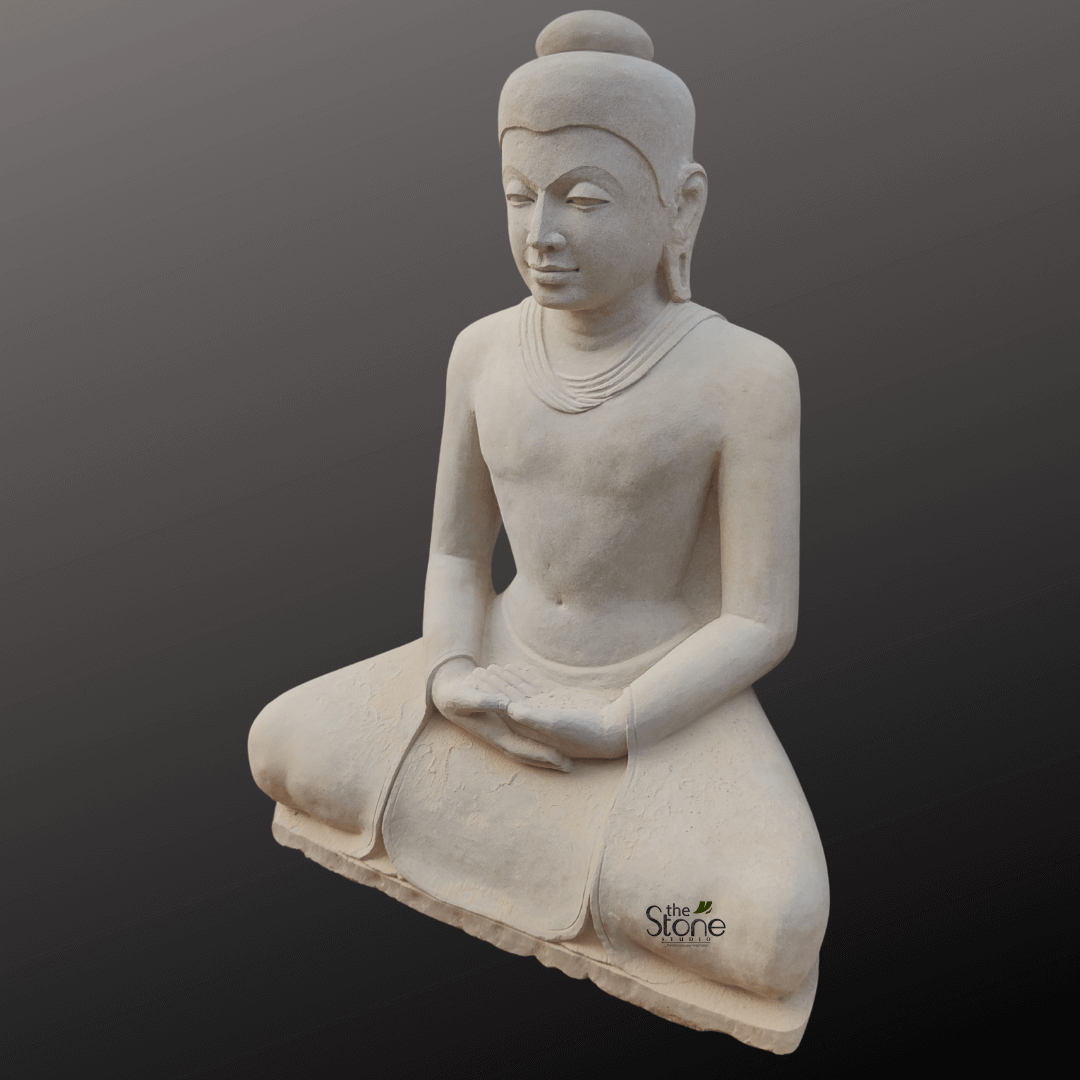 White Gautam Buddha Statue 60″