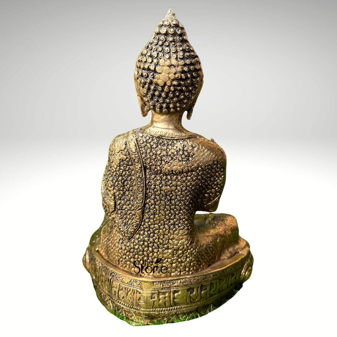 Gautam Buddha Brass Statue 16″