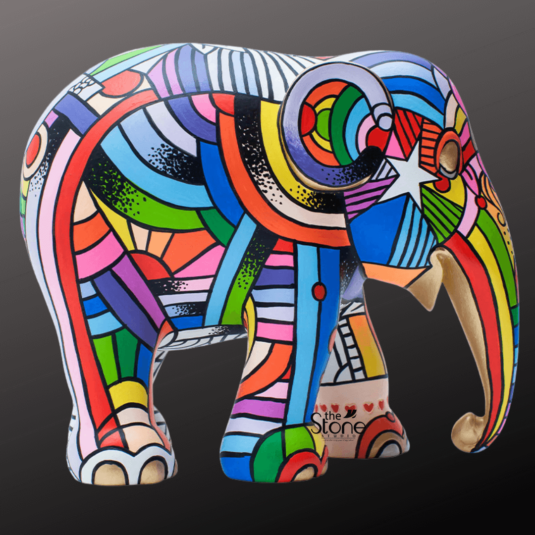 Pop Art Elephant Statue 2ft