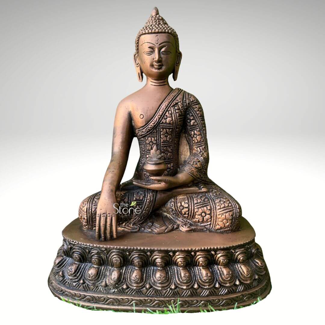 Buddha Brass Sculpture 1ft