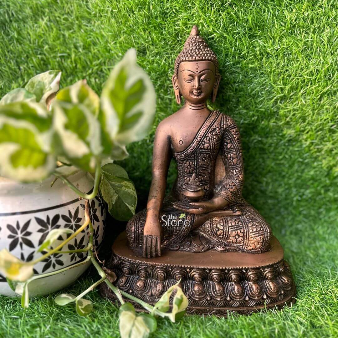 Buddha Brass Sculpture 1ft