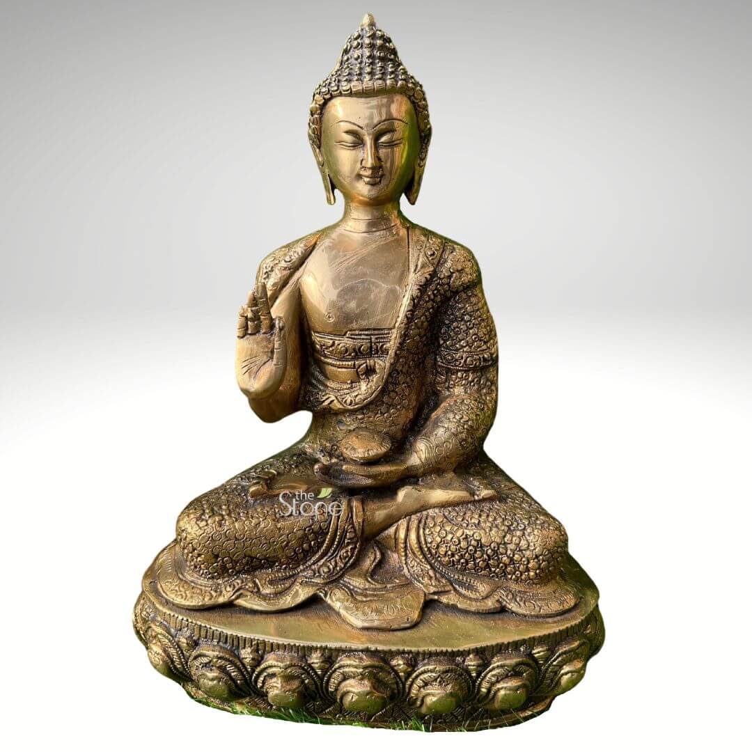 Gautam Buddha Brass Statue 16″