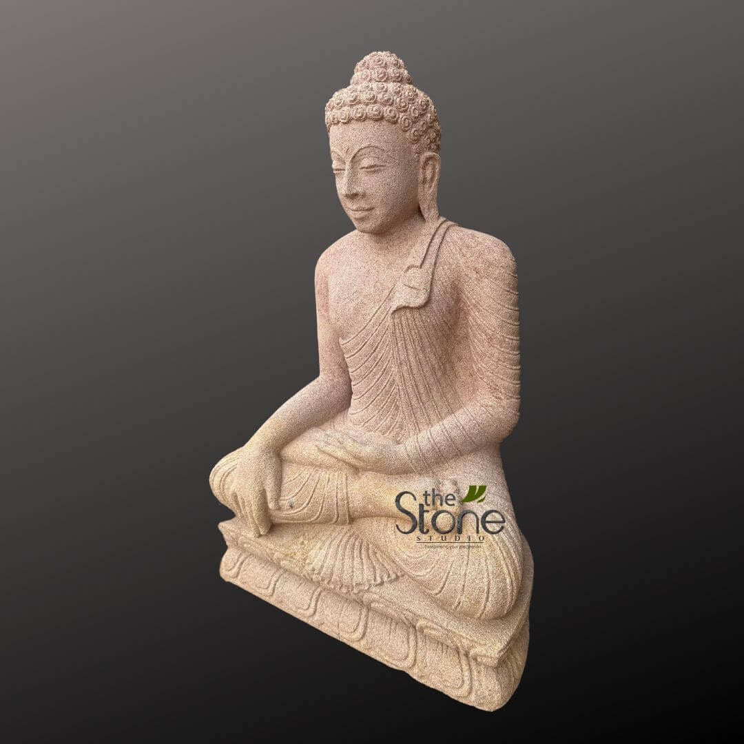Bhumisparsha Buddha Stone Statue 3ft