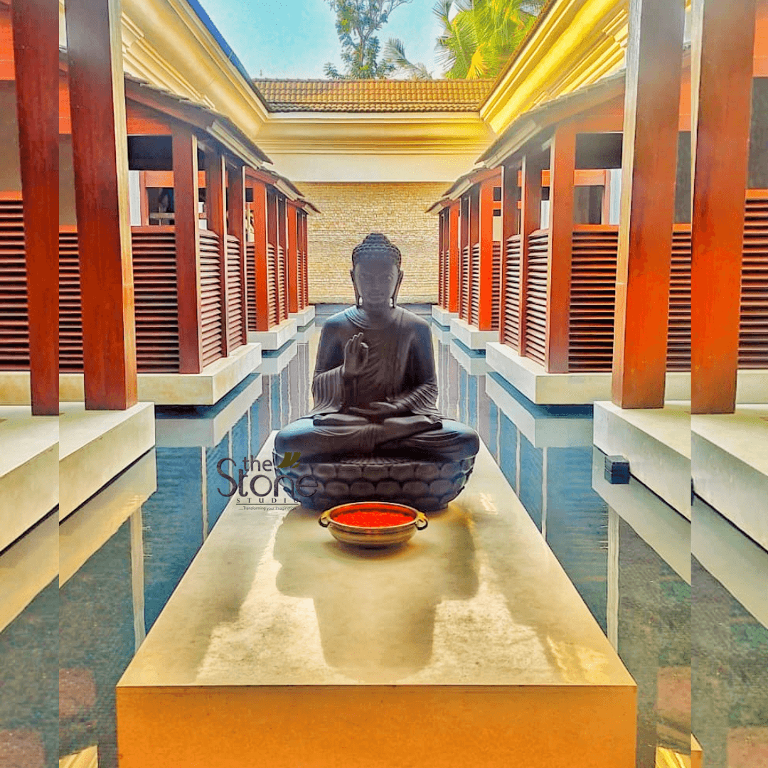 4 Feet Black Buddha Statue