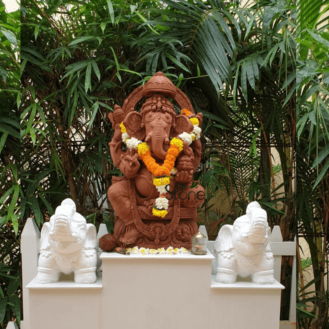 Ganapati Murti in Sand Stone 2.5′