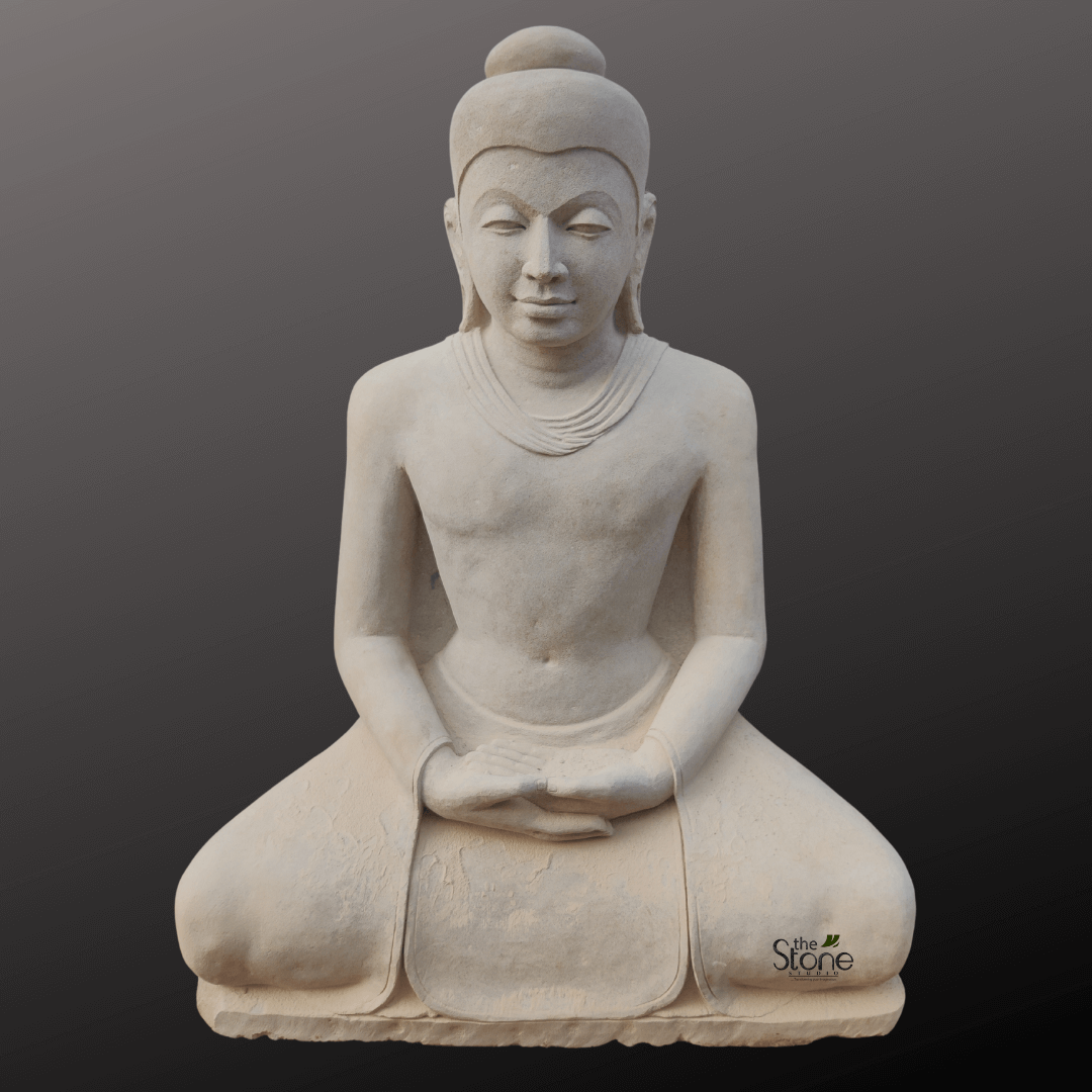 White Gautam Buddha Statue 60″